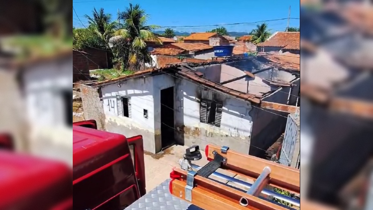Fogo destrói três cômodos de casa no Sertão