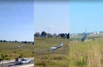 Avião de pequeno porte faz pouso forçado perto do Aeroporto Castro Pinto