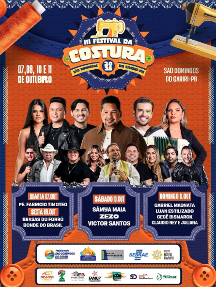 São Domingos do Cariri anuncia a terceira edição do Festival da Costura