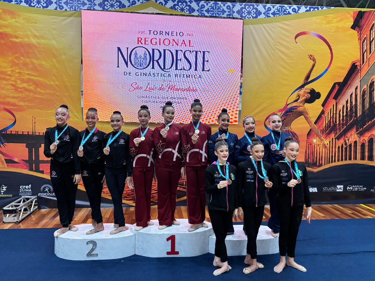 Equipe paraibana de ginástica rítmica conquista vice-campeonato no Regional Nordeste