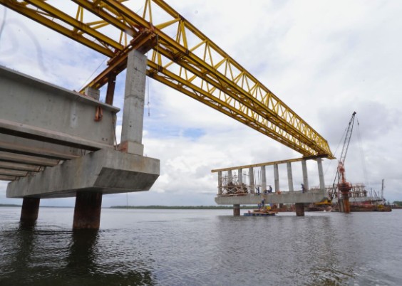 Fundações da Ponte do Futuro atingem mais de setenta por cento
