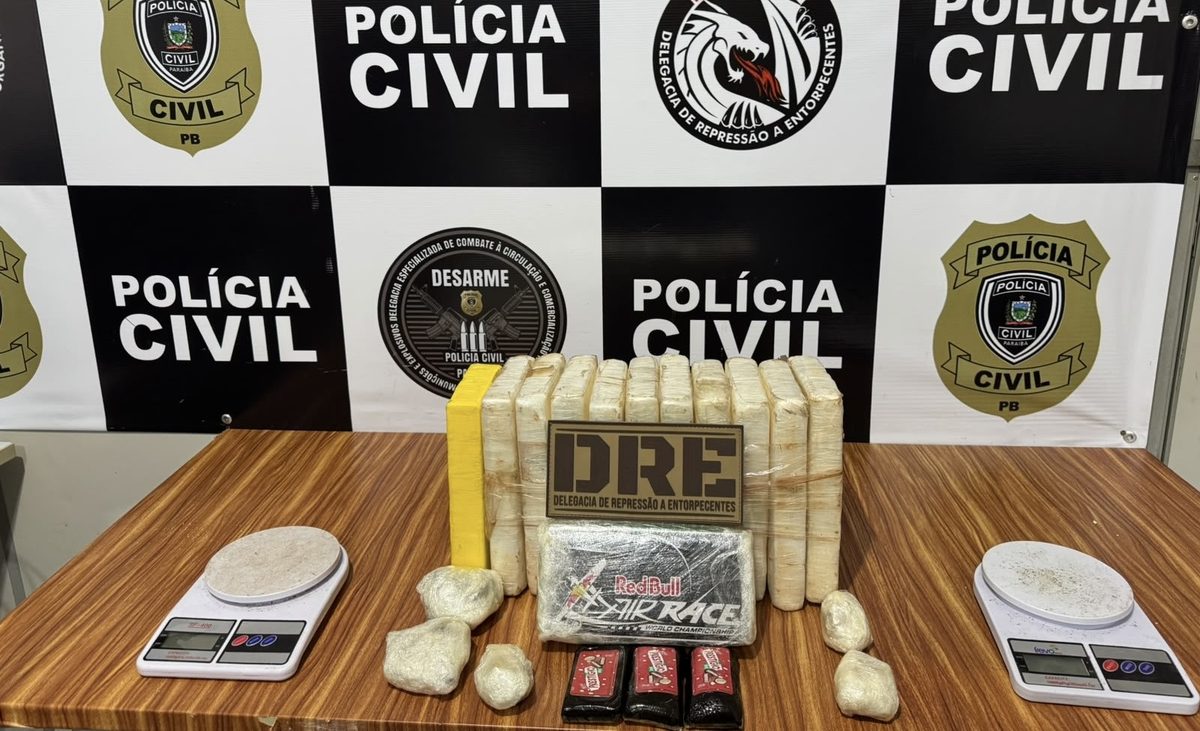Homem de 25 anos é preso com cocaína e outras drogas em Campina Grande