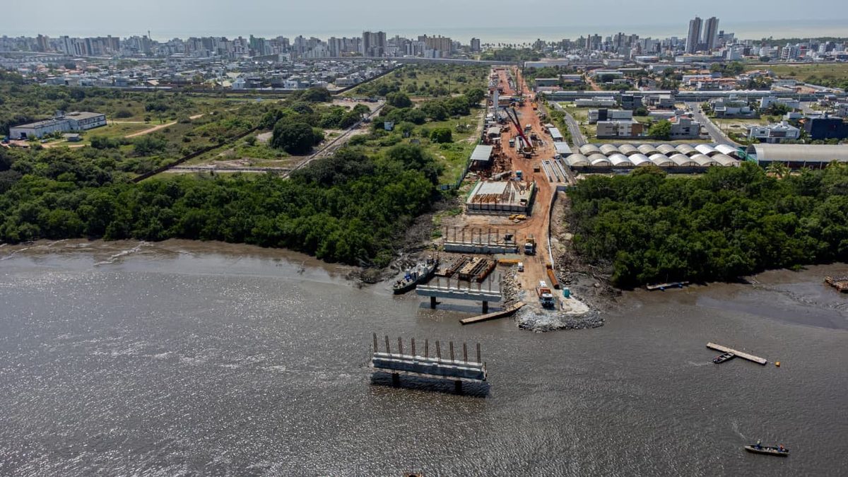 Bombeiros atendem ocorrência de desabamento na Ponte do Futuro em Cabedelo