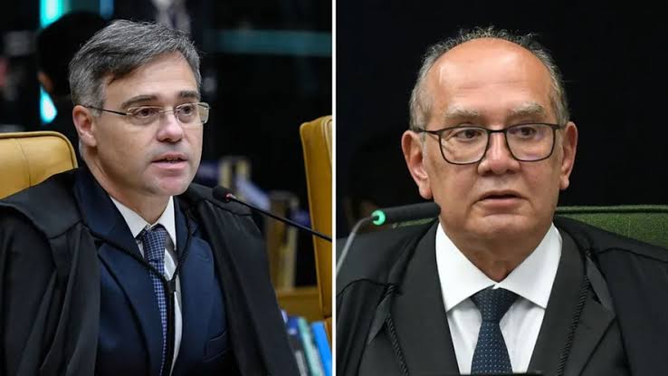 Ministros Gilmar Mendes e André Mendonça discutem no Supremo Tribunal Federal
