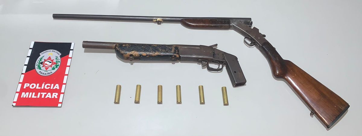 Armas de fogo são apreendidas pela Polícia Militar em Brejo dos Santos