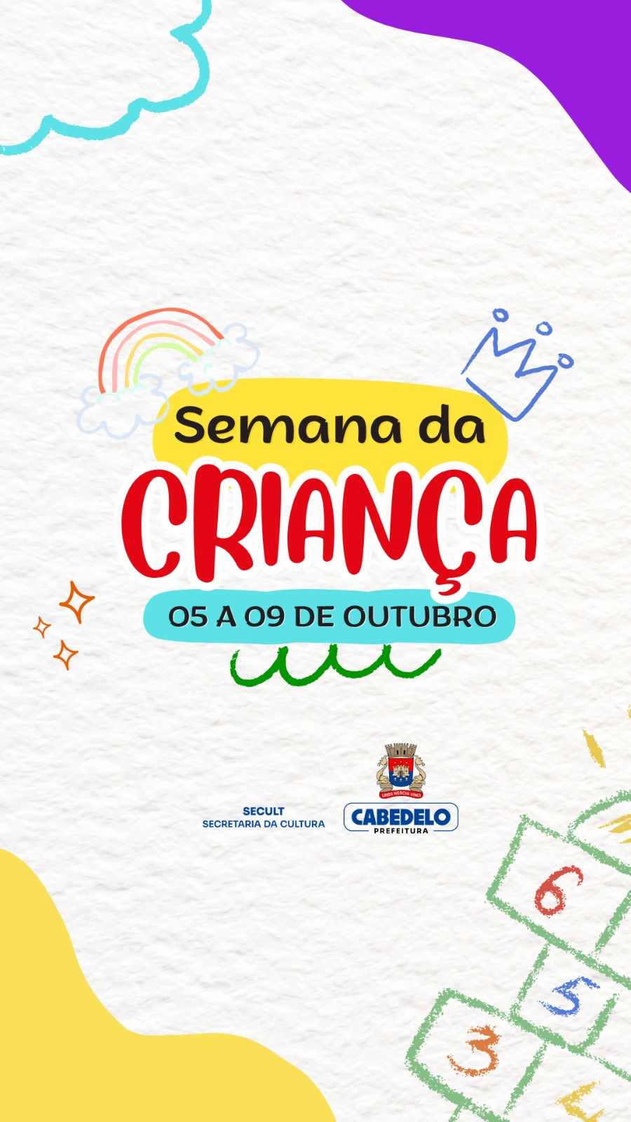 Cabedelo realiza Semana da Criança com circuito cultural de 5 a 9 de outubro