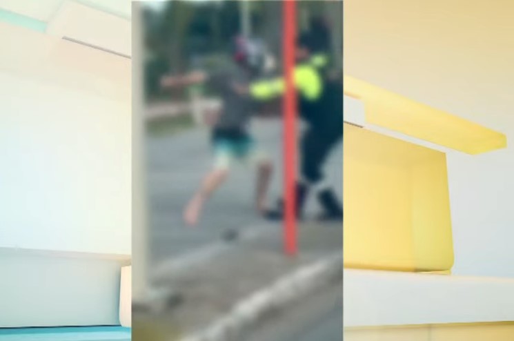 Agente de trânsito e motociclista brigam na orla de João Pessoa