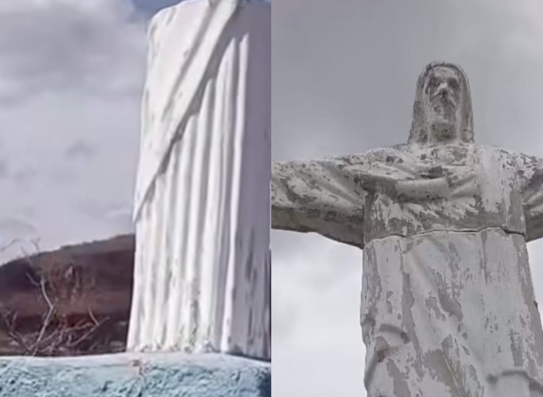 Estátua de Cristo é destruída na zona rural de Barra de Santana