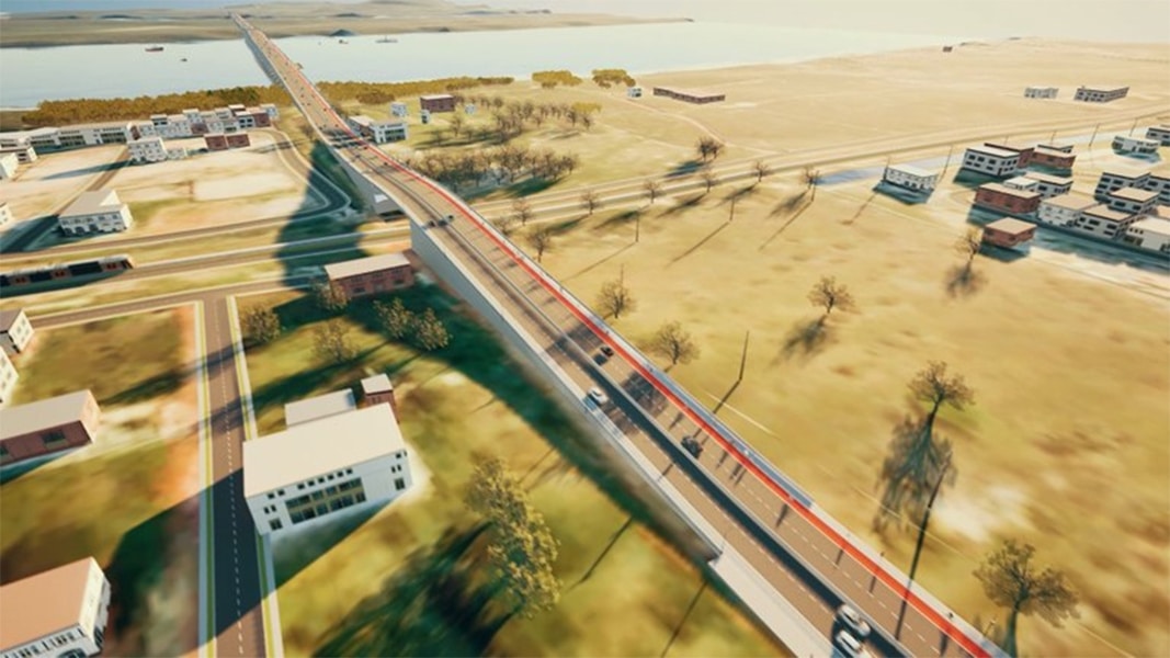 Desabamento atinge obras da Ponte do Futuro, em Cabedelo