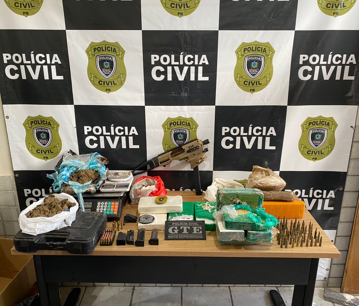 Polícia Civil desarticula depósito de drogas e munições em Guarabira
