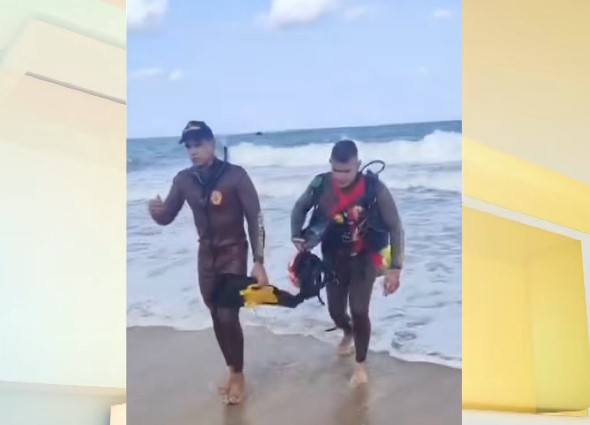 Bombeiros encontram corpo de jovem afogado em praia de Conde