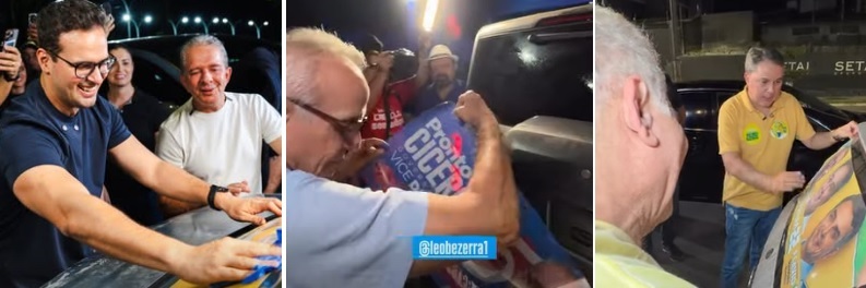 Candidatos iniciam campanha eleitoral com atos na madrugada na Paraíba