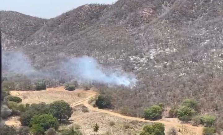 Incêndio na Serra do Cruzeiro chega ao sexto dia em São José do Bonfim