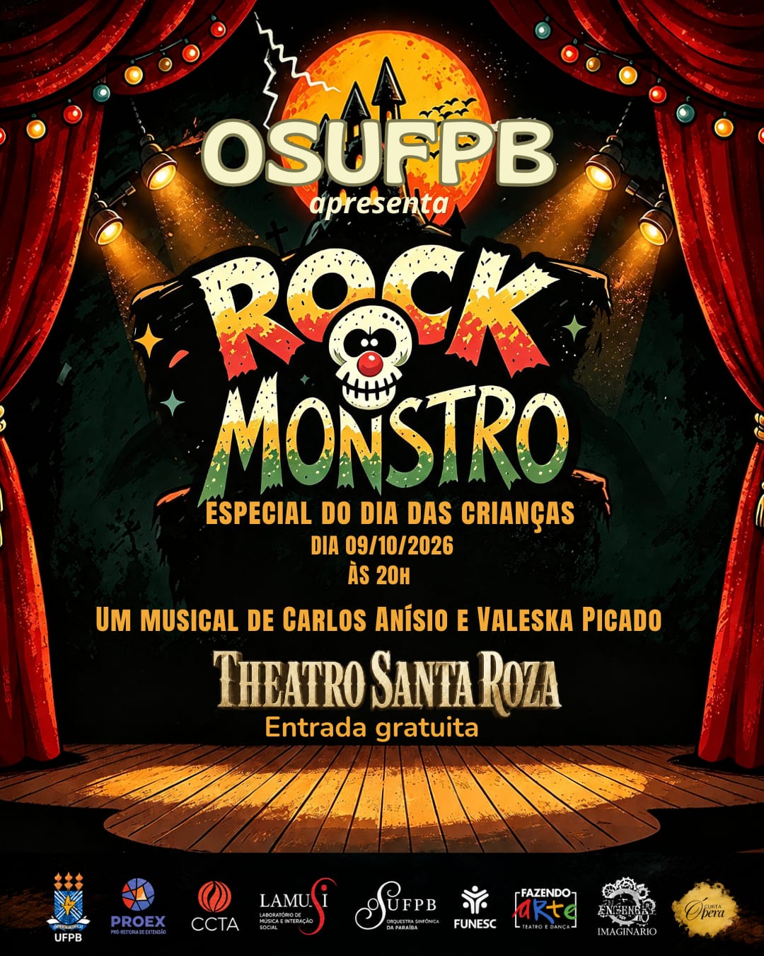 Orquestra Sinfônica da UFPB exibe o musical infantil Rock Monstro