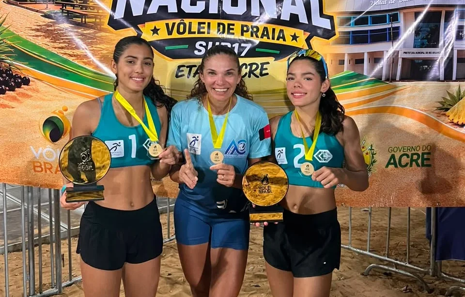 Irmãs paraibanas conquistam ouro na Copa Nacional de Vôlei de Praia Sub-17