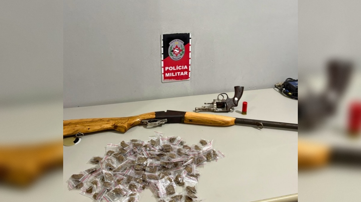 Armas e drogas são apreendidas em Cruz do Espírito Santo