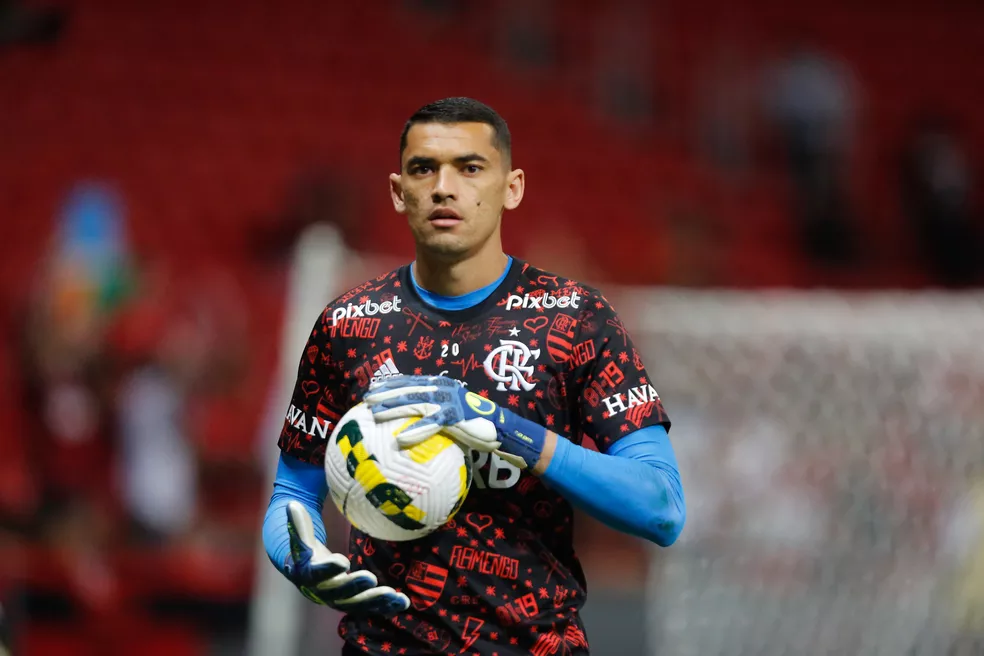 Santos em ação pelo Flamengo em 2022